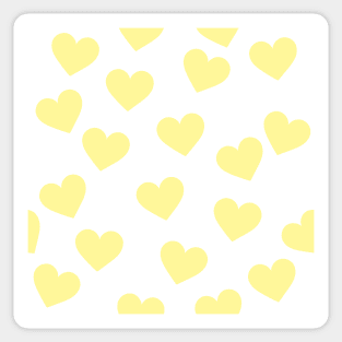 Yellow hearts print Sticker